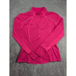 Athleta Sweatshirt Women Size Medium Pink 1/2 Zip Activewear Yoga Athleisure